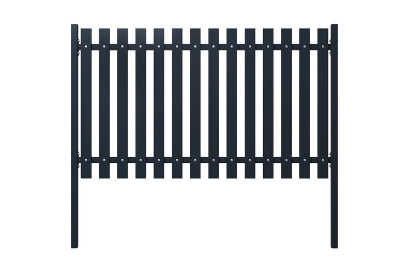 Gjerdepanel antrasitt 174,5x75 cm pulverlakkert stål - Antrasittgrå - Hus & oppussing - Innsynsbeskyttelse & innhegning - Gjerde