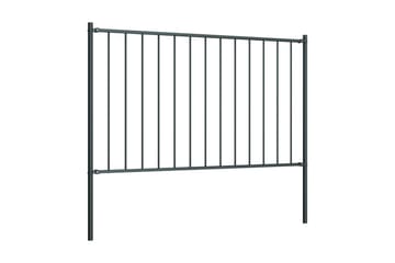 Gjerdepanel m. stolper pulverlakkert stål 1,7x0,75m - Hus & oppussing - Innsynsbeskyttelse & innhegning - Gjerde