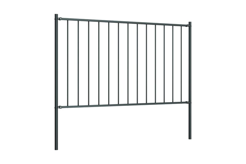 Gjerdepanel m. stolper pulverlakkert stål 1,7x0,75m - Hus & oppussing - Innsynsbeskyttelse & innhegning - Gjerde