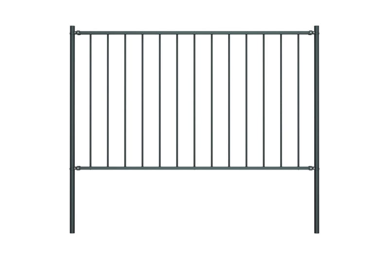 Gjerdepanel m. stolper pulverlakkert stål 1,7x0,75m - Hus & oppussing - Innsynsbeskyttelse & innhegning - Gjerde