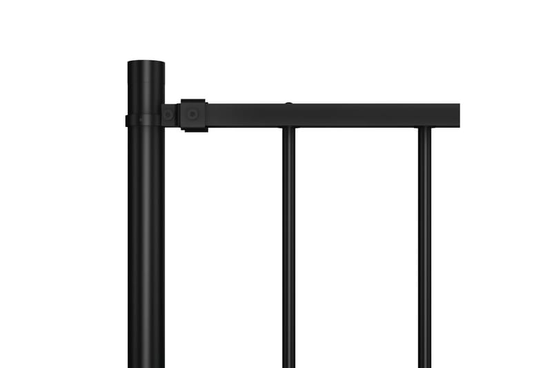 Gjerdepanel med stolper pulverlakkert stål 1,7x1,25 m svart - Hus & oppussing - Innsynsbeskyttelse & innhegning - Gjerde