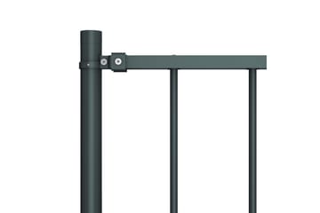 Gjerdepanel med stolper pulverlakkert stål 1,7x1 m antrasitt - Hus & oppussing - Innsynsbeskyttelse & innhegning - Gjerde