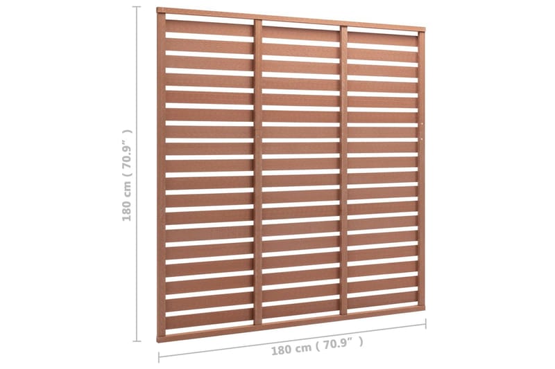 Gjerdepanel WPC 180x180 cm brun - Brun - Hus & oppussing - Innsynsbeskyttelse & innhegning - Gjerde
