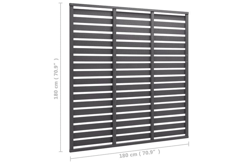 Gjerdepanel WPC 180x180 cm grå - Grå - Hus & oppussing - Innsynsbeskyttelse & innhegning - Gjerde