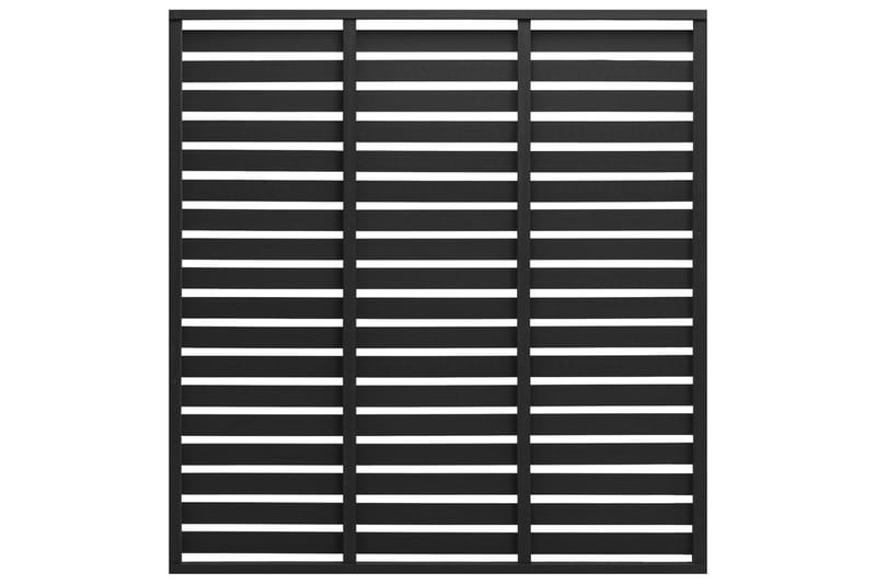 Gjerdepanel WPC 180x180 cm svart - Svart - Gjerdestolpe