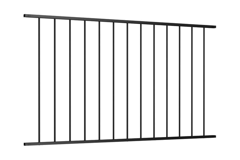Gjerdepanel pulverlakkert stål 1,7x1 m svart - Hus & oppussing - Innsynsbeskyttelse & innhegning - Gjerde