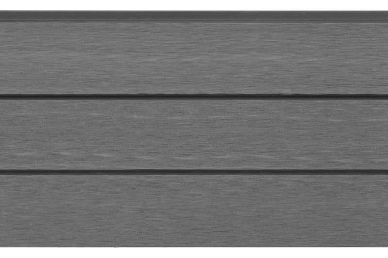 Gjerdepaneler 9 stk WPC 170 cm grå - Gjerdestolpe