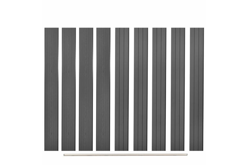 Gjerdepaneler 9 stk WPC 170 cm grå - Hus & oppussing - Innsynsbeskyttelse & innhegning - Gjerde