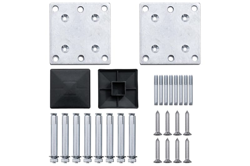Gjerdestolper 2 stk aluminium 185 cm - Hus & oppussing - Innsynsbeskyttelse & innhegning - Gjerde