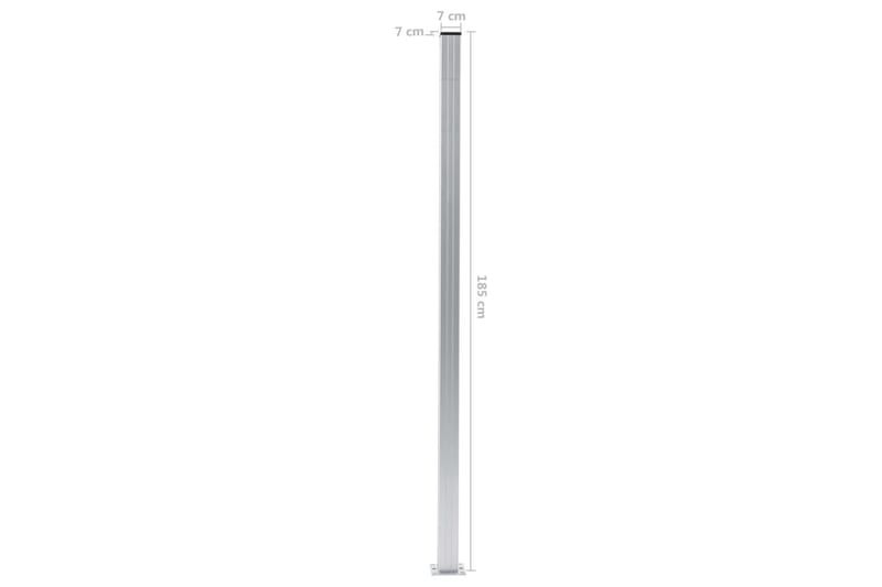 Gjerdestolper 2 stk aluminium 185 cm - Hus & oppussing - Innsynsbeskyttelse & innhegning - Gjerde