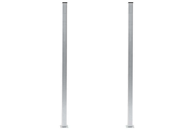 Gjerdestolper 2 stk aluminium 185 cm - Hus & oppussing - Innsynsbeskyttelse & innhegning - Gjerde
