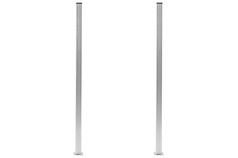 Gjerdestolper 2 stk aluminium 185 cm - Gjerdestolpe