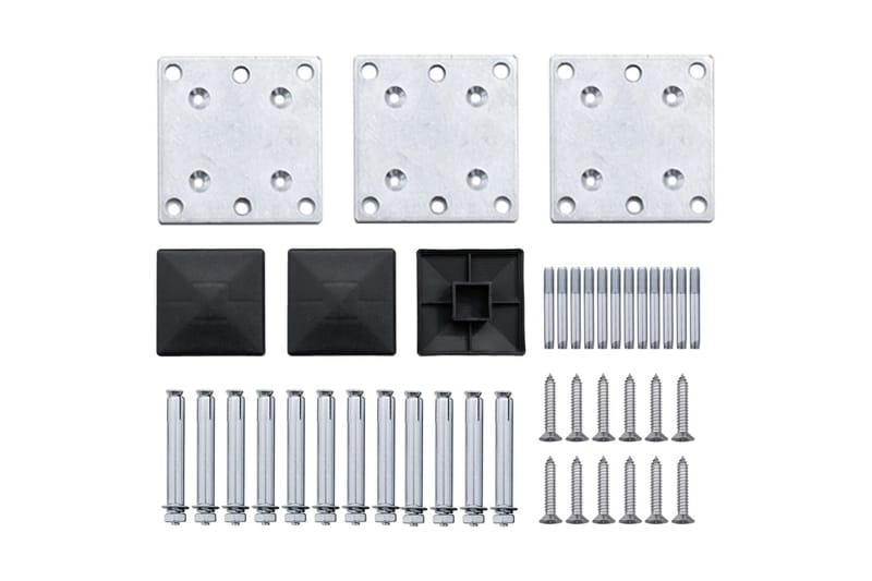 Gjerdestolper 3 stk aluminium 185 cm - Hus & oppussing - Innsynsbeskyttelse & innhegning - Gjerde