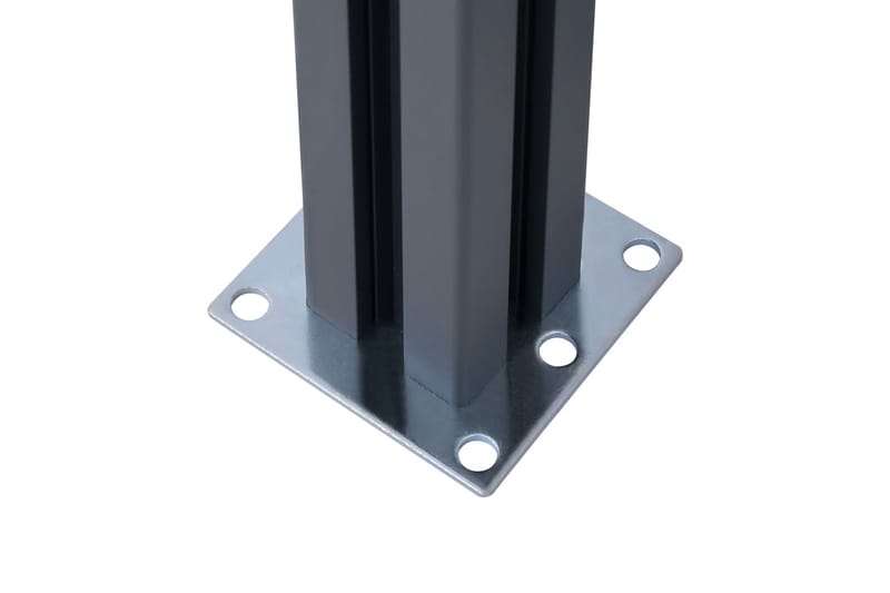 Gjerdestolper 3 stk mørkegrå 185 cm aluminium - Hus & oppussing - Innsynsbeskyttelse & innhegning - Gjerde