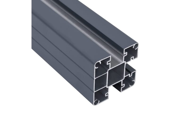 Gjerdestolper 3 stk mørkegrå 185 cm aluminium - Hus & oppussing - Innsynsbeskyttelse & innhegning - Gjerde