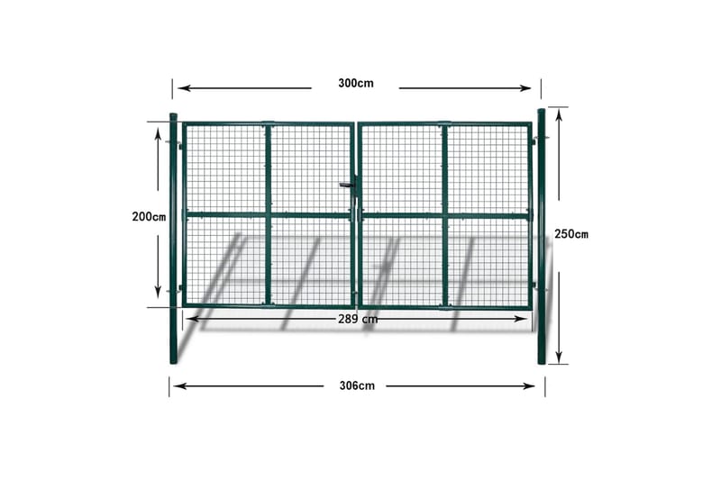 Hageport 289 x 200 cm/306 x 250 cm - Hus & oppussing - Innsynsbeskyttelse & innhegning - Gjerde
