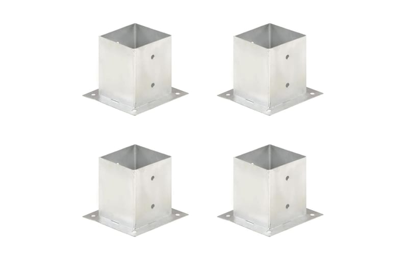 Stolpeankere 4 stk galvanisert metall 121 mm - Hus & oppussing - Innsynsbeskyttelse & innhegning - Gjerde