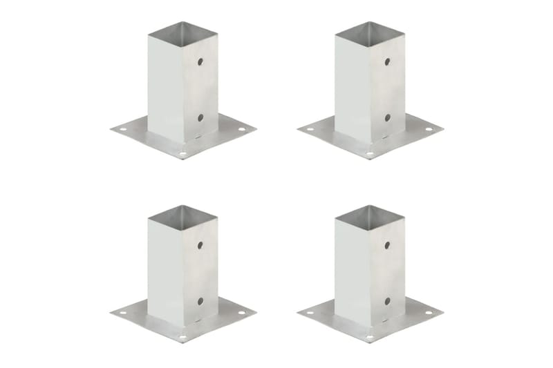 Stolpeankere 4 stk galvanisert metall 71 mm - Hus & oppussing - Innsynsbeskyttelse & innhegning - Gjerde