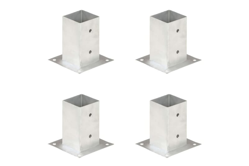 Stolpeankere 4 stk galvanisert metall 81 mm - Hus & oppussing - Innsynsbeskyttelse & innhegning - Gjerde