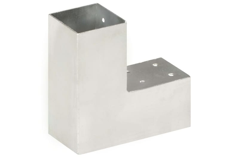 Stolpesko 4 stk L-form galvanisert metall 71x71 mm - Hus & oppussing - Innsynsbeskyttelse & innhegning - Gjerde