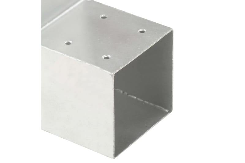 Stolpesko 4 stk L-form galvanisert metall 71x71 mm - Gjerdestolpe