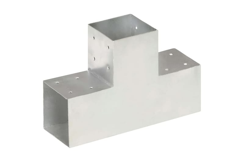 Stolpesko 4 stk T-form galvanisert metall 101x101 mm - Hus & oppussing - Innsynsbeskyttelse & innhegning - Gjerde