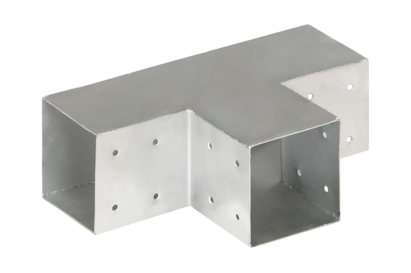 Stolpesko 4 stk T-form galvanisert metall 101x101 mm - Hus & oppussing - Innsynsbeskyttelse & innhegning - Gjerde