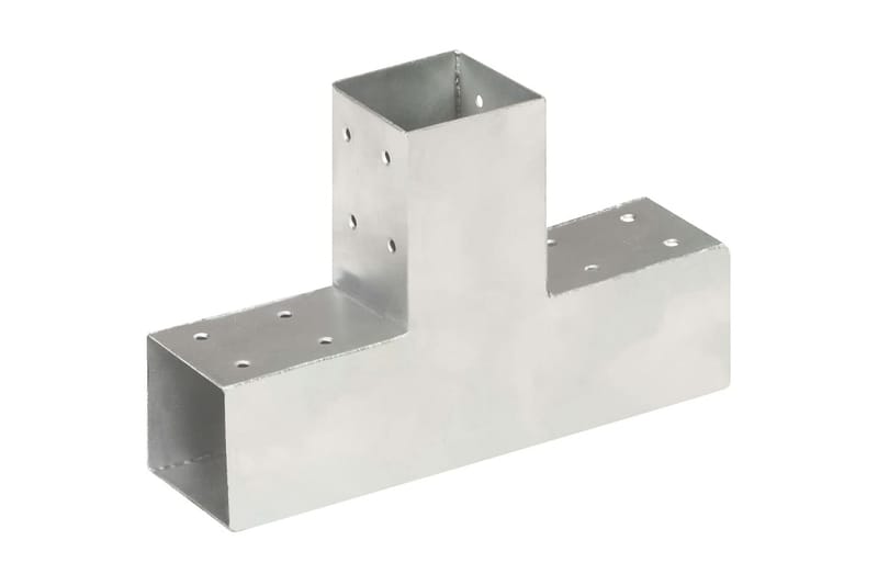 Stolpesko 4 stk T-form galvanisert metall 71x71 mm - Hus & oppussing - Innsynsbeskyttelse & innhegning - Gjerde
