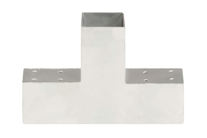 Stolpesko 4 stk T-form galvanisert metall 71x71 mm - Gjerdestolpe