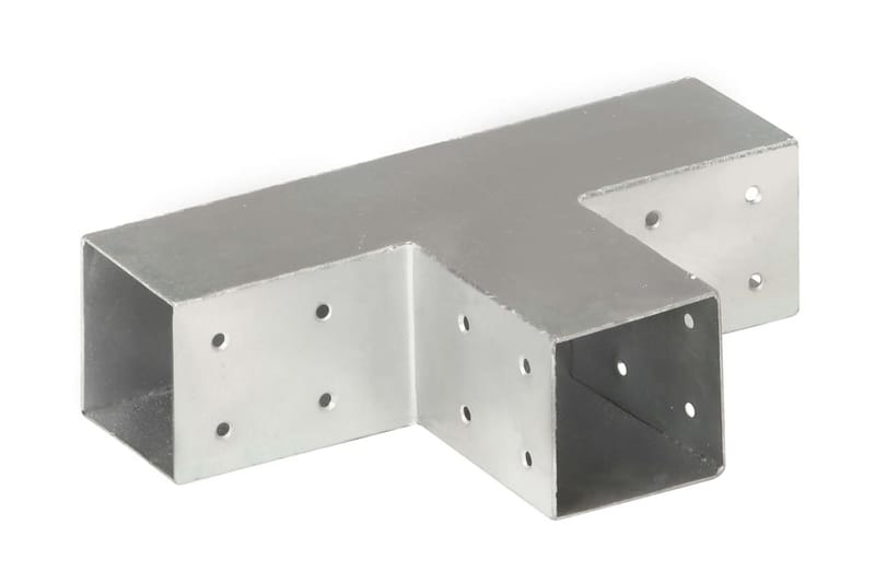 Stolpesko 4 stk T-form galvanisert metall 71x71 mm - Hus & oppussing - Innsynsbeskyttelse & innhegning - Gjerde