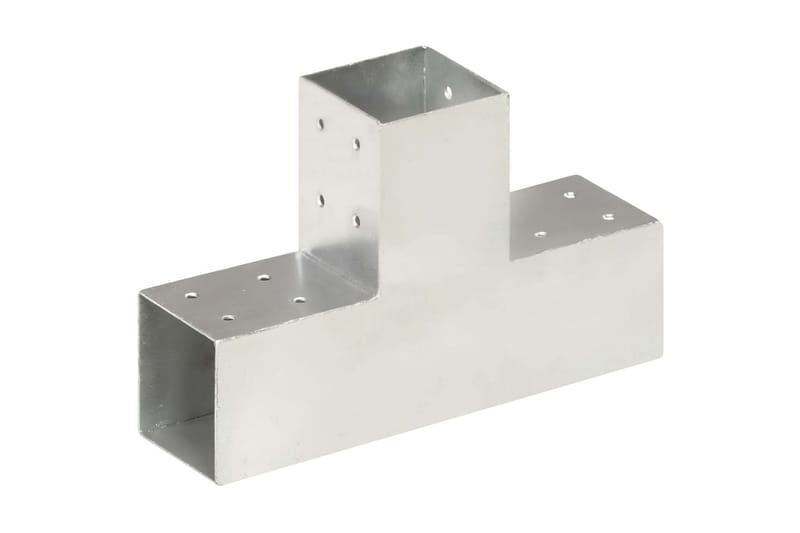 Stolpesko 4 stk T-form galvanisert metall 81x81 mm - Hus & oppussing - Innsynsbeskyttelse & innhegning - Gjerde