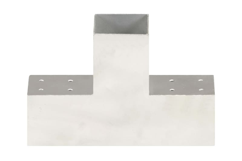 Stolpesko 4 stk T-form galvanisert metall 81x81 mm - Hus & oppussing - Innsynsbeskyttelse & innhegning - Gjerde