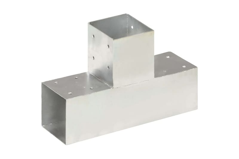 Stolpesko 4 stk T-form galvanisert metall 91x91 mm - Hus & oppussing - Innsynsbeskyttelse & innhegning - Gjerde