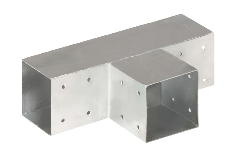 Stolpesko 4 stk T-form galvanisert metall 91x91 mm - Hus & oppussing - Innsynsbeskyttelse & innhegning - Gjerde