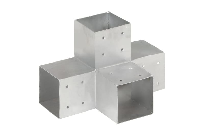 Stolpesko 4 stk X-form galvanisert metall 101x101 mm - Hus & oppussing - Innsynsbeskyttelse & innhegning - Gjerde