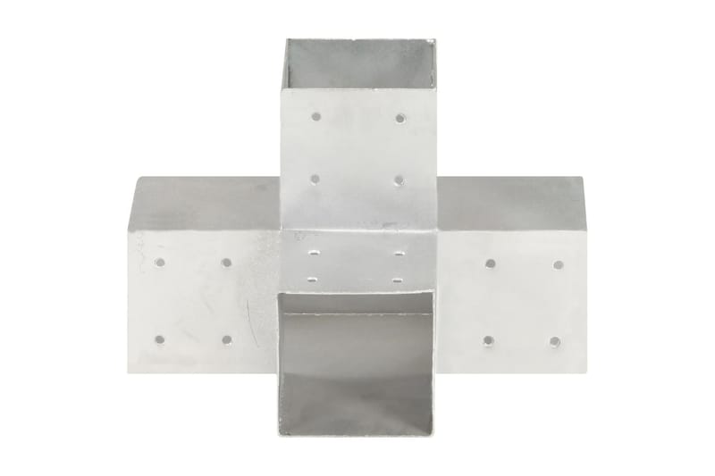 Stolpesko 4 stk X-form galvanisert metall 101x101 mm - Hus & oppussing - Innsynsbeskyttelse & innhegning - Gjerde