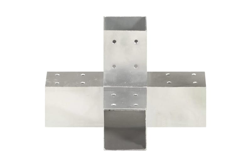 Stolpesko 4 stk X-form galvanisert metall 71x71 mm - Hus & oppussing - Innsynsbeskyttelse & innhegning - Gjerde