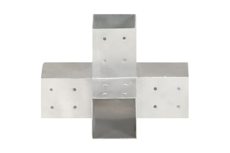 Stolpesko 4 stk X-form galvanisert metall 81x81 mm - Hus & oppussing - Innsynsbeskyttelse & innhegning - Gjerde