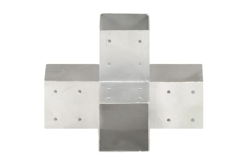 Stolpesko 4 stk X-form galvanisert metall 91x91 mm - Hus & oppussing - Innsynsbeskyttelse & innhegning - Gjerde