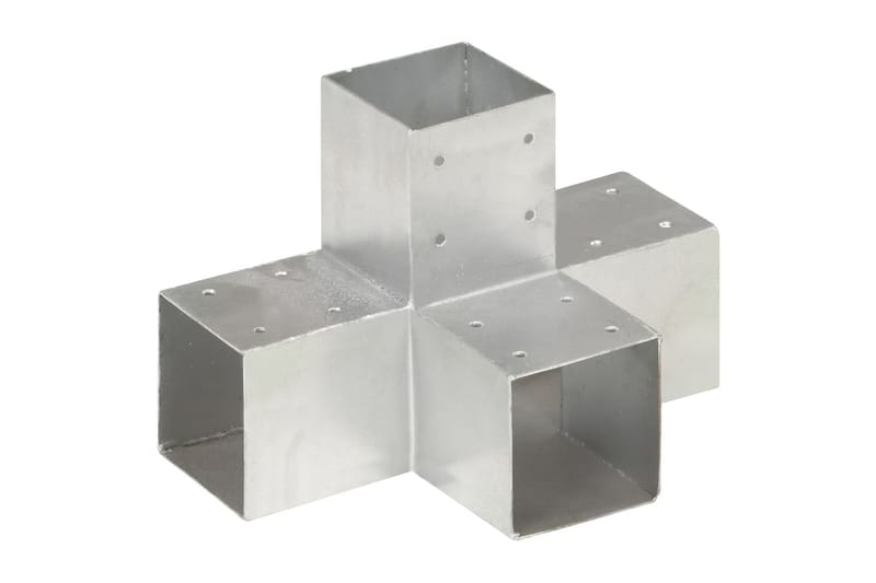 Stolpesko 4 stk X-form galvanisert metall 91x91 mm - Hus & oppussing - Innsynsbeskyttelse & innhegning - Gjerde