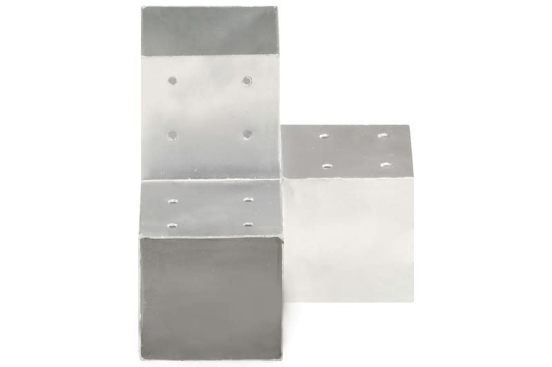 Stolpesko 4 stk Y-form galvanisert metall 101x101 mm - Hus & oppussing - Innsynsbeskyttelse & innhegning - Gjerde