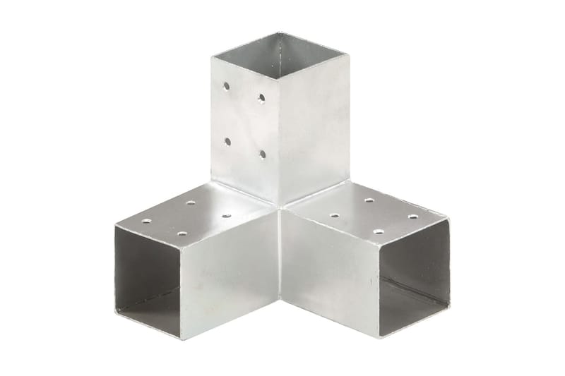 Stolpesko 4 stk Y-form galvanisert metall 71x71 mm - Hus & oppussing - Innsynsbeskyttelse & innhegning - Gjerde