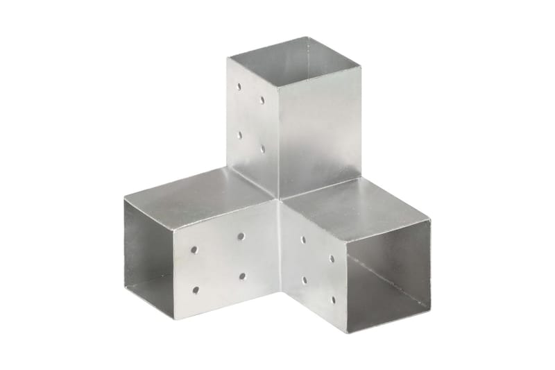 Stolpesko 4 stk Y-form galvanisert metall 81x81 mm - Hus & oppussing - Innsynsbeskyttelse & innhegning - Gjerde