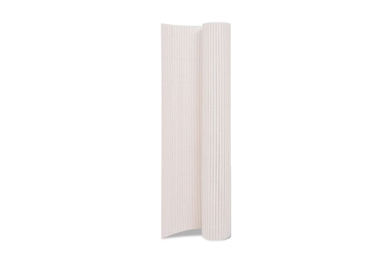 Dobbelsidet hagegjerde 90x300 cm hvit - Hus & oppussing - Innsynsbeskyttelse & innhegning - Gjerde