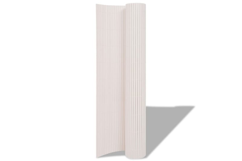 Dobbelsidet hagegjerde 90x500 cm hvit - Hus & oppussing - Innsynsbeskyttelse & innhegning - Gjerde