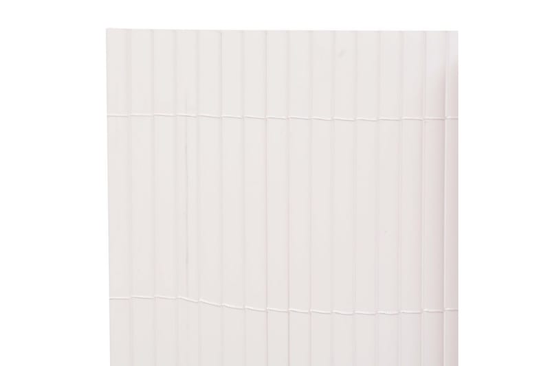Dobbelsidet hagegjerde 90x500 cm hvit - Hus & oppussing - Innsynsbeskyttelse & innhegning - Gjerde