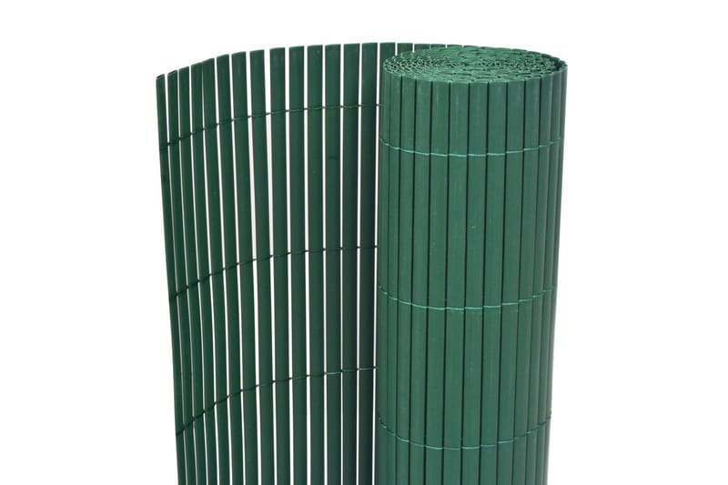 Dobbelsidet hagegjerde PVC 90x500 cm grønn - Plastgjerde