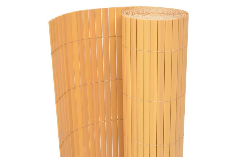 Dobbelsidet hagegjerde PVC 90x500 cm gul - Plastgjerde