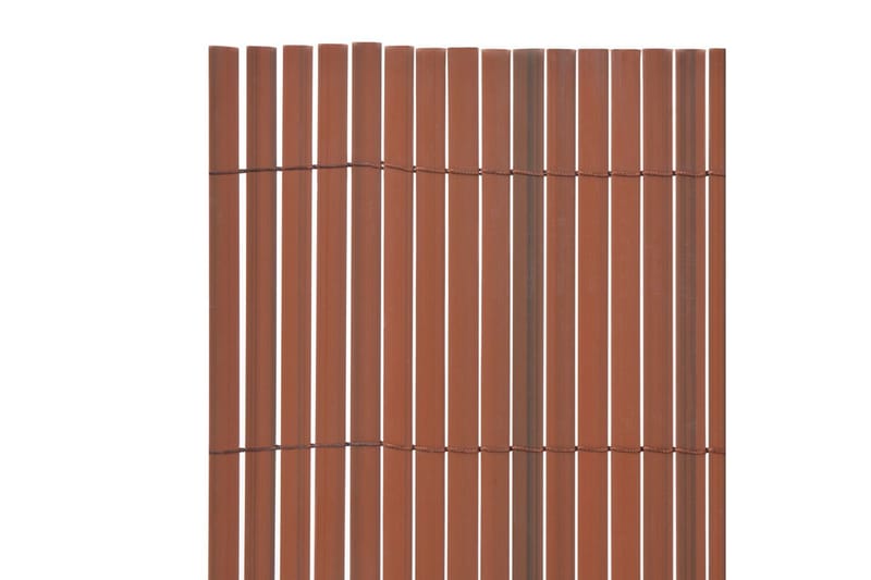 Dobbelsidet hagegjerde PVC 90x500 cm brun - Hus & oppussing - Innsynsbeskyttelse & innhegning - Gjerde