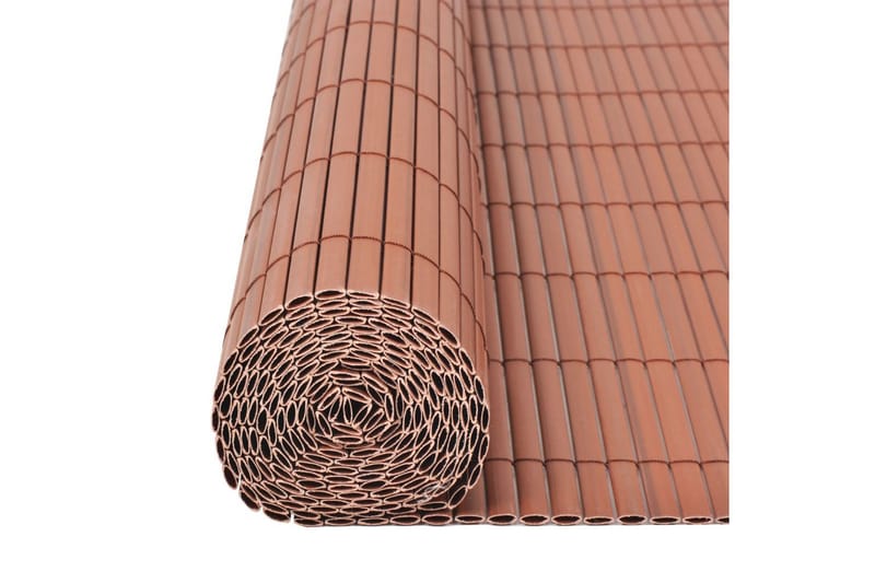 Dobbelsidet hagegjerde PVC 90x500 cm brun - Hus & oppussing - Innsynsbeskyttelse & innhegning - Gjerde